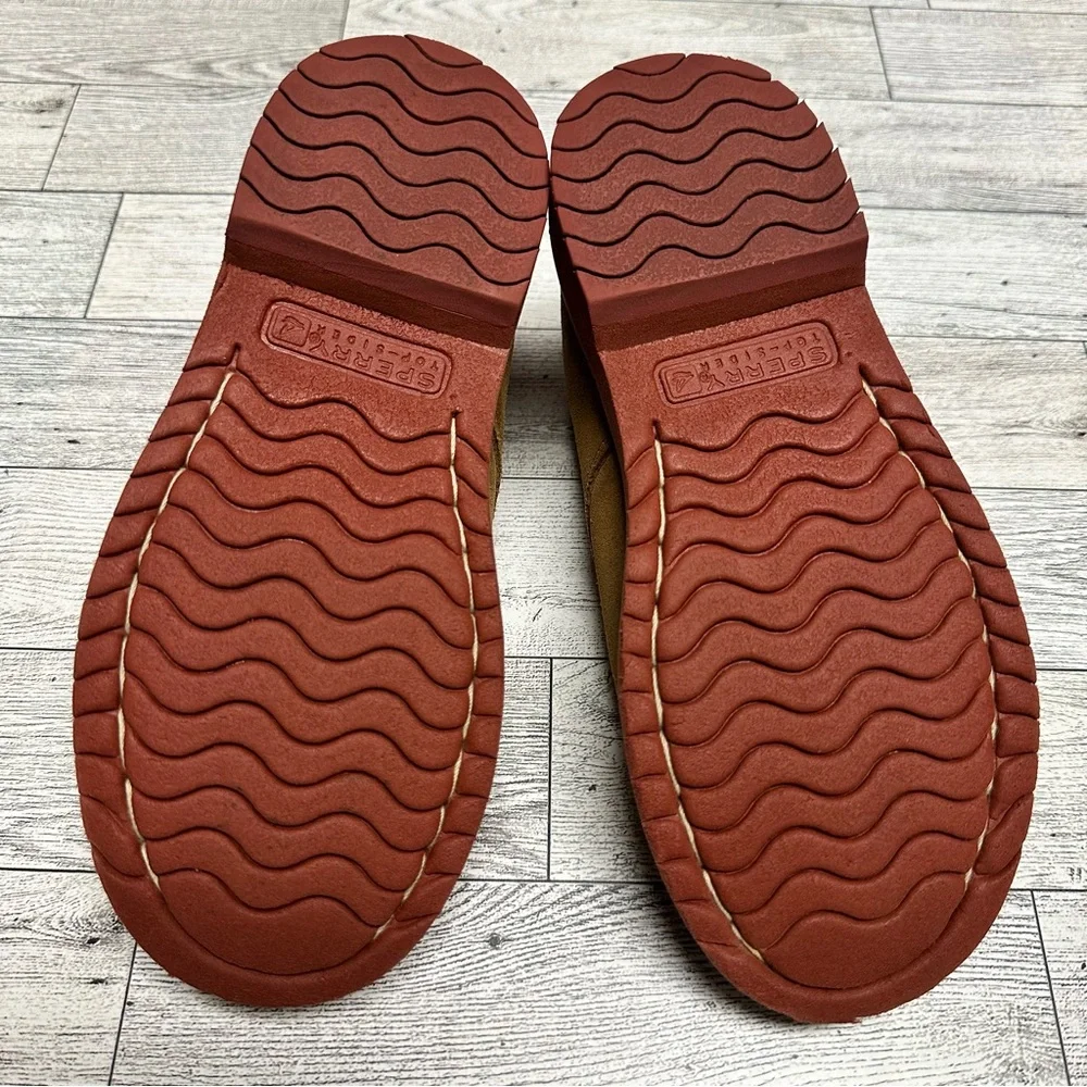 Boys Tan Sperry Tevin Shoes [Leather Suede] Size 12M
